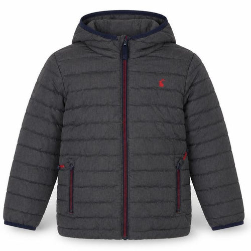 Joules Boys Grey 6 Years Cairn Hooded Puffer Jacket Showerproof
