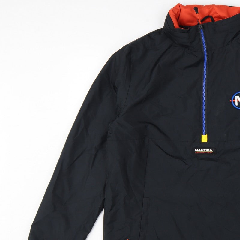 Nautica Competition Men's Black M Anorak 1/4 Zip Lined Jacket