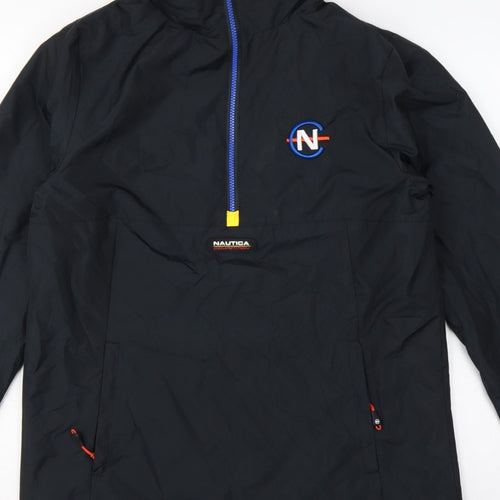Nautica Competition Men's Black M Anorak 1/4 Zip Lined Jacket