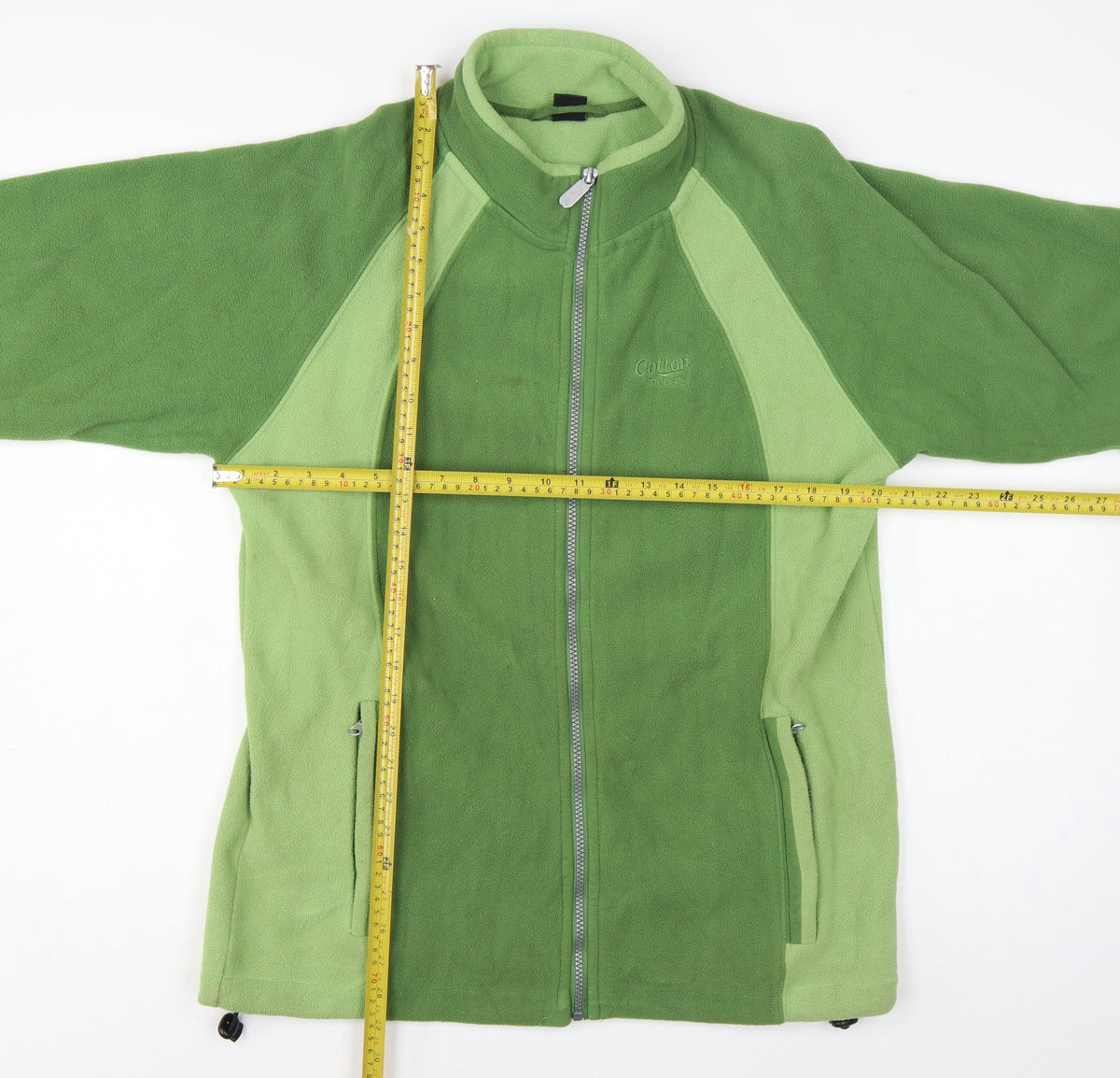 Cotton Traders Men’s Green S Fleece Full Zip Outdoor Jacket