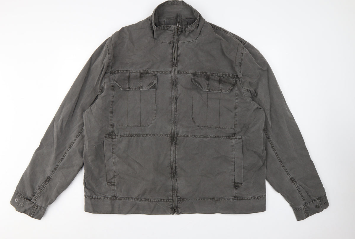 Marks & Spencer Men’s Beige 2XL Cotton Full Zip Utility Jacket
