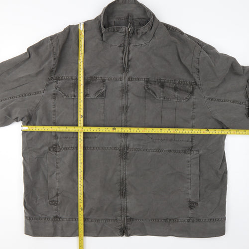 Marks & Spencer Men’s Beige 2XL Cotton Full Zip Utility Jacket