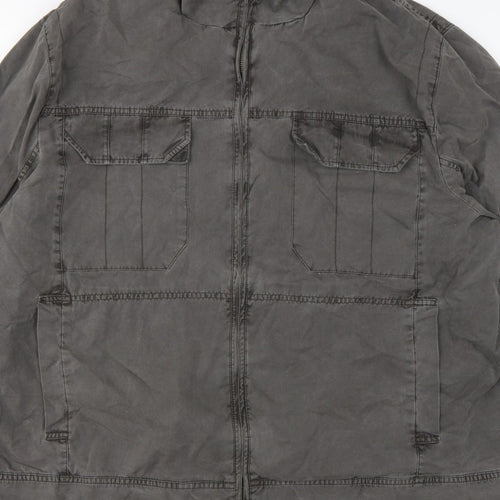 Marks & Spencer Men’s Beige 2XL Cotton Full Zip Utility Jacket