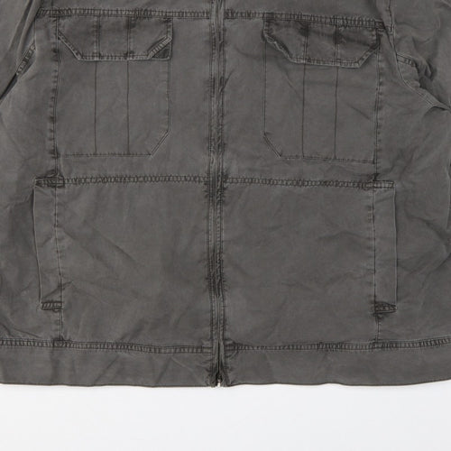 Marks & Spencer Men’s Beige 2XL Cotton Full Zip Utility Jacket