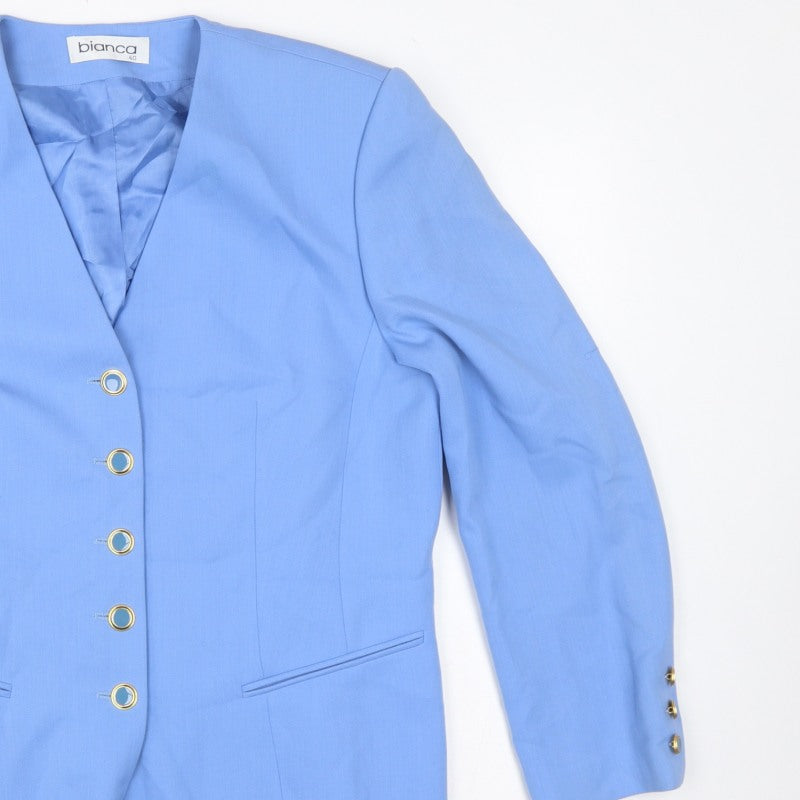 Bianca Women’s Blue UK 12 Long Tailored 5 Button Blazer