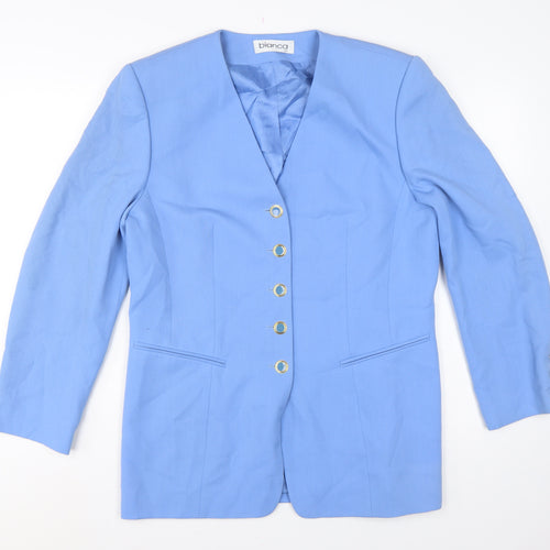 Bianca Women’s Blue UK 12 Long Tailored 5 Button Blazer
