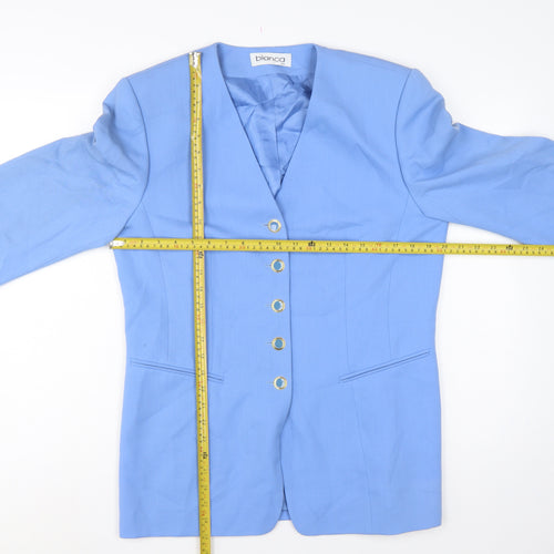 Bianca Women’s Blue UK 12 Long Tailored 5 Button Blazer