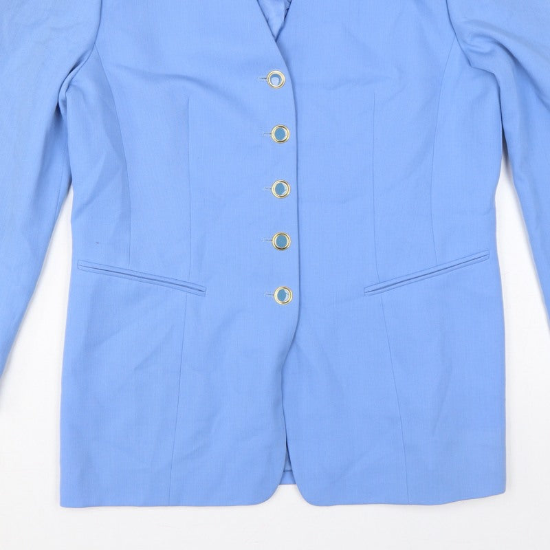 Bianca Women’s Blue UK 12 Long Tailored 5 Button Blazer