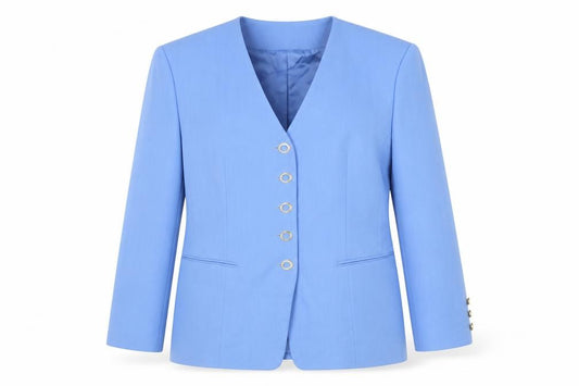 Bianca Women’s Blue UK 12 Long Tailored 5 Button Blazer