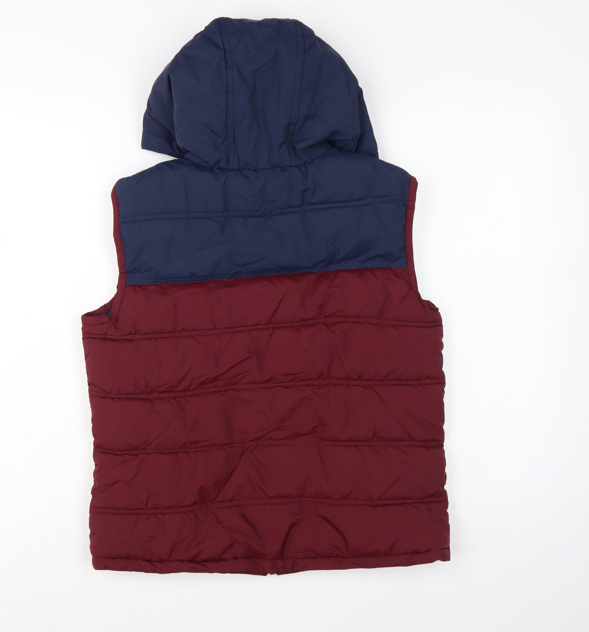 Sonneti Boys Burgundy Navy 12-13 Years Hooded Padded Puffer Gilet