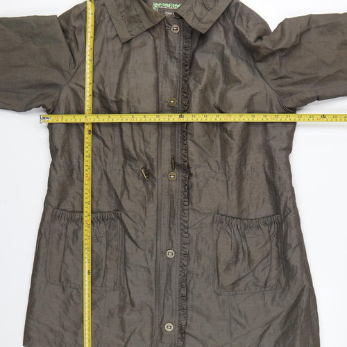 Per Una Women Brown UK 16 Hooded Shower Resistant Parka Coat