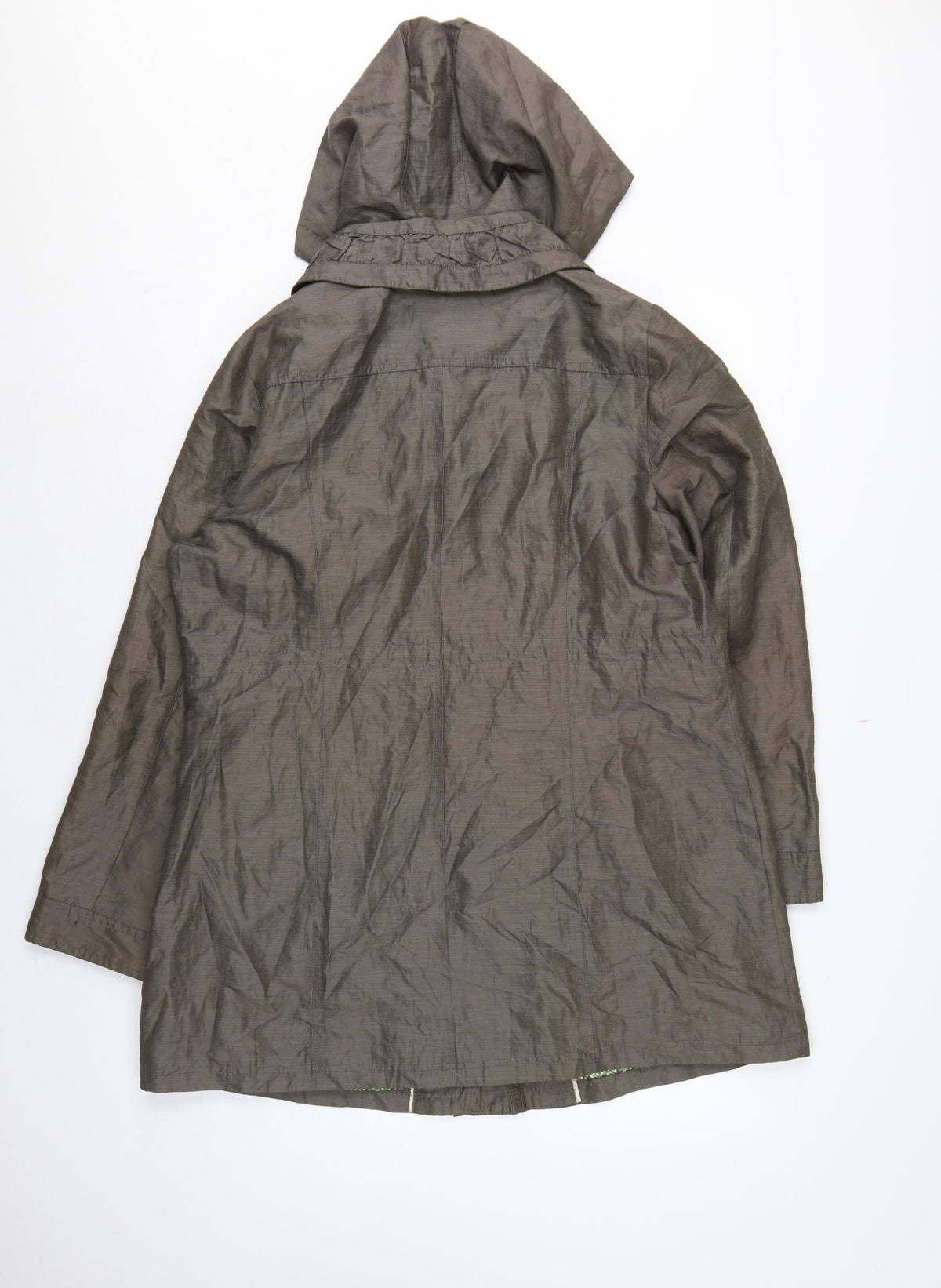 Per Una Women Brown UK 16 Hooded Shower Resistant Parka Coat