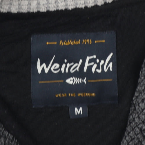 Weird Fish Men's Grey M 1/4 Zip High Neck Fleece Sweatshirt