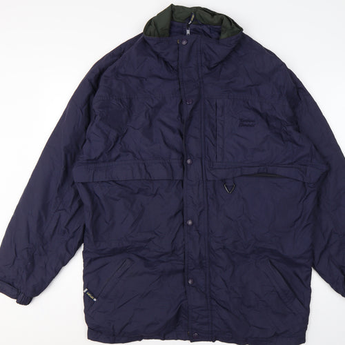 Northern Elements Men’s Blue L Hooded Insulated Nylon Parka Jacket