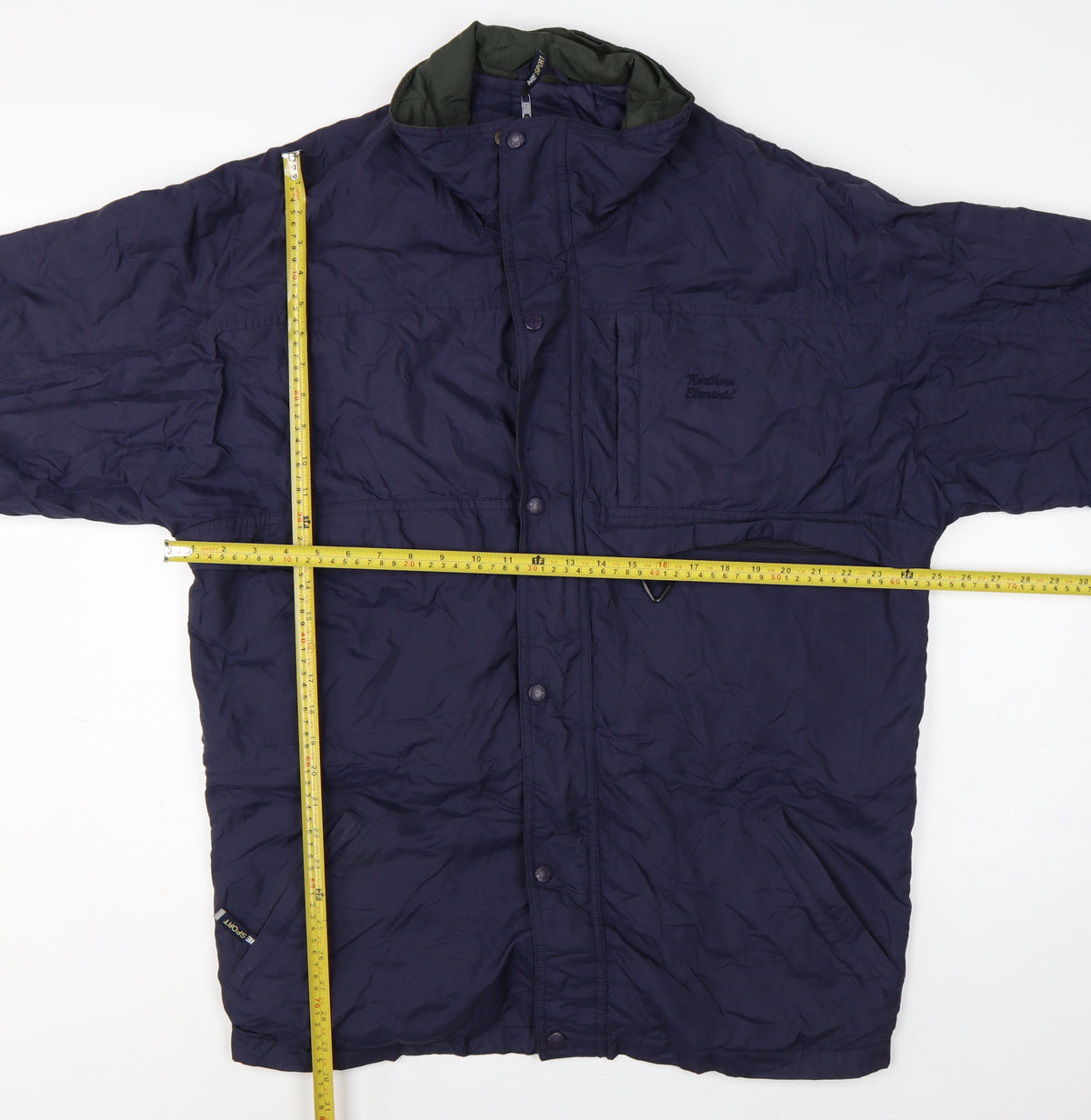 Northern Elements Men’s Blue L Hooded Insulated Nylon Parka Jacket