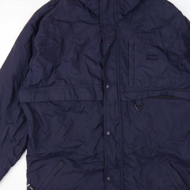 Northern Elements Men’s Blue L Hooded Insulated Nylon Parka Jacket
