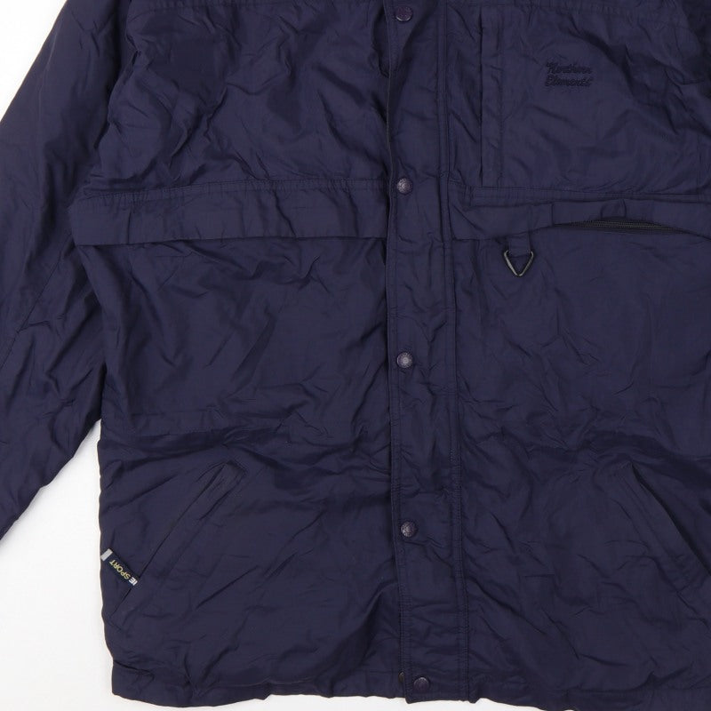 Northern Elements Men’s Blue L Hooded Insulated Nylon Parka Jacket