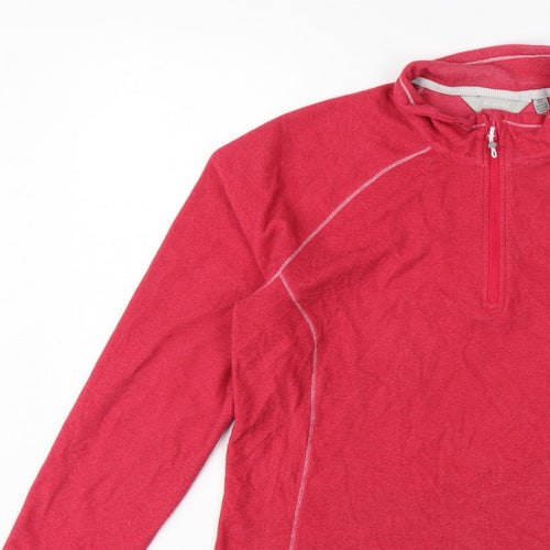 Regatta Women Pink UK 16 1/4 Zip Logo Fleece Sweatshirt