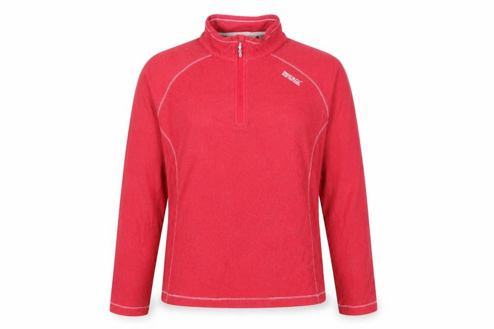 Regatta Women Pink UK 16 1/4 Zip Logo Fleece Sweatshirt