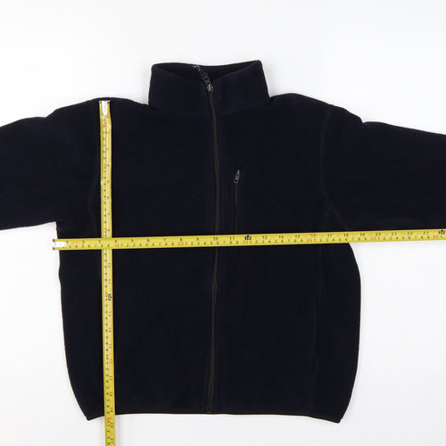 Uniqlo Boys Navy 11-12 Years Fleece Track Jacket Full Zip Pockets