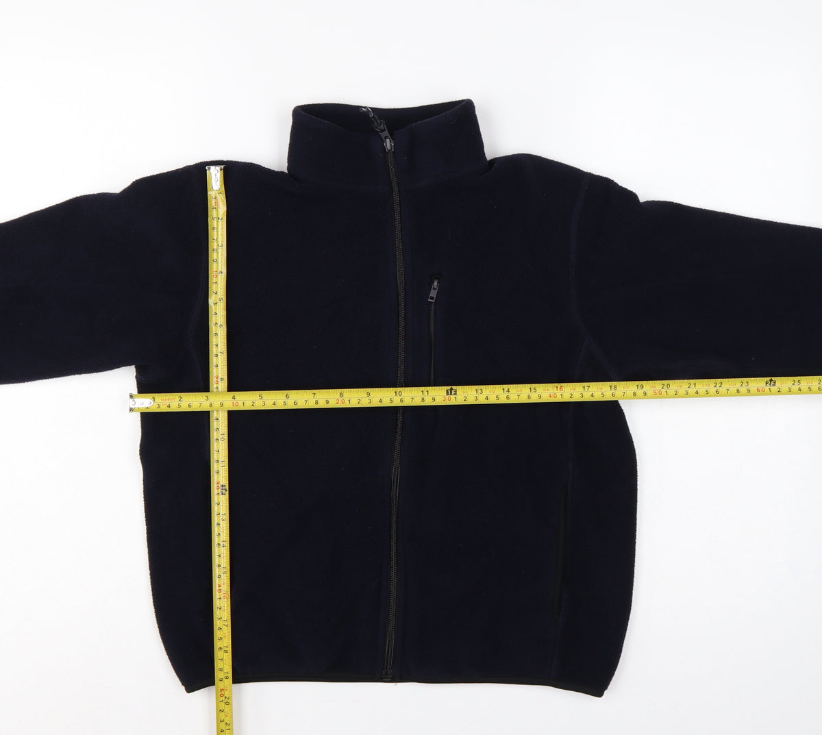 Uniqlo Boys Navy 11-12 Years Fleece Track Jacket Full Zip Pockets