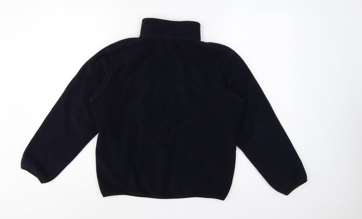 Uniqlo Boys Navy 11-12 Years Fleece Track Jacket Full Zip Pockets