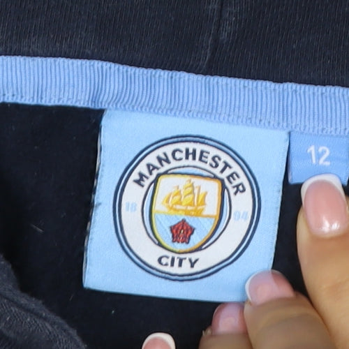Fanatics Women Black Manchester City Full Zip Hoodie UK 12
