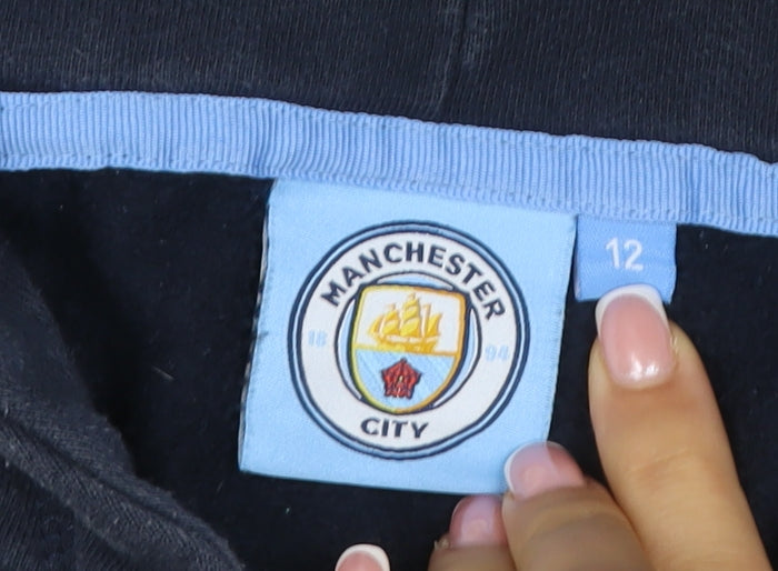 Fanatics Women Black Manchester City Full Zip Hoodie UK 12