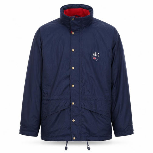 Pinter Mens Blue M Basic Jacket Australia Embroidered Zip Coat