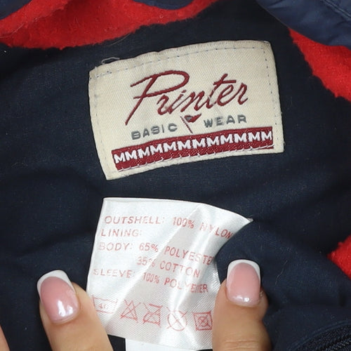Pinter Mens Blue M Basic Jacket Australia Embroidered Zip Coat
