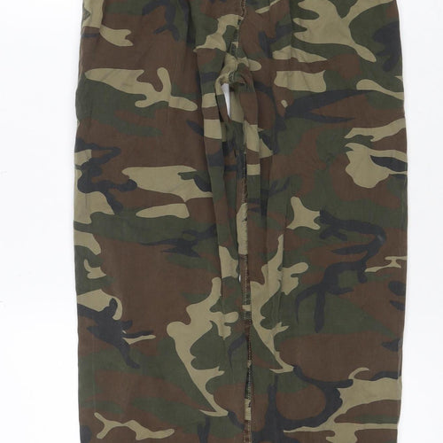Topshop Women’s Camo Cargo Trousers UK 8 Cotton Low Rise