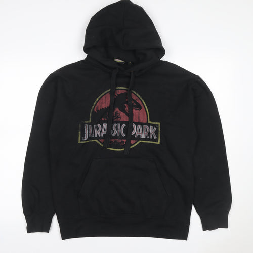 Jurassic Park Men’s Black S Pullover Hoodie 25th Anniversary Dinosaur