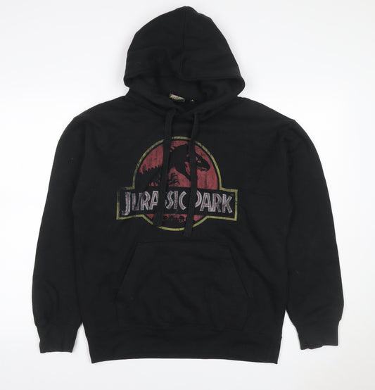 Jurassic Park Men’s Black S Pullover Hoodie 25th Anniversary Dinosaur