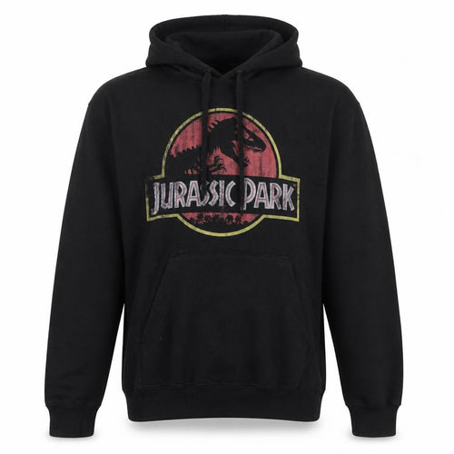 Jurassic Park Men’s Black S Pullover Hoodie 25th Anniversary Dinosaur