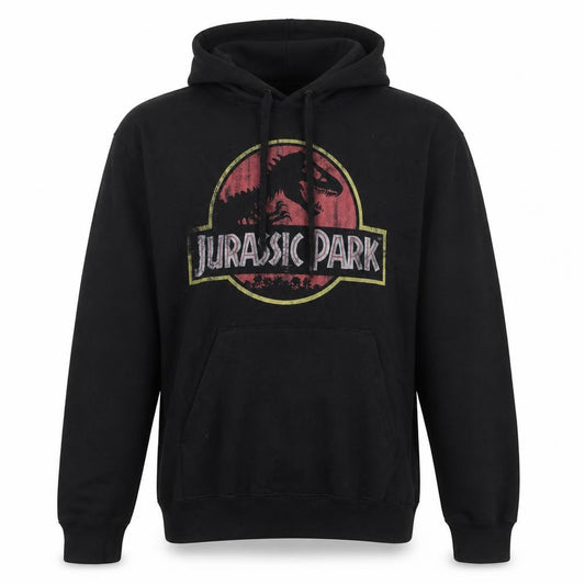 Jurassic Park Men’s Black S Pullover Hoodie 25th Anniversary Dinosaur