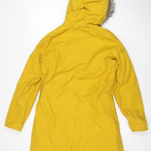 Regatta Women’s Yellow UK 14 Long Waterproof Fur Trim Hooded Parka Coat