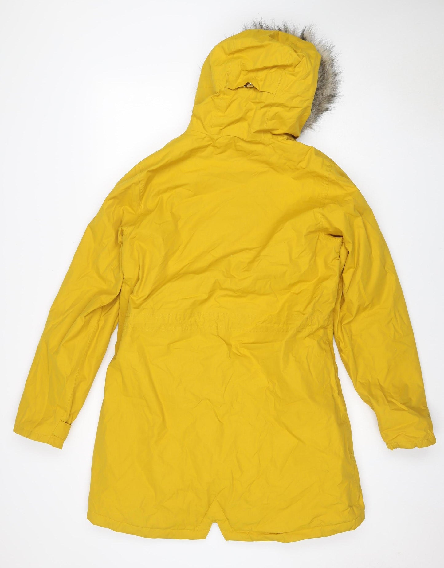 Regatta Women’s Yellow UK 14 Long Waterproof Fur Trim Hooded Parka Coat
