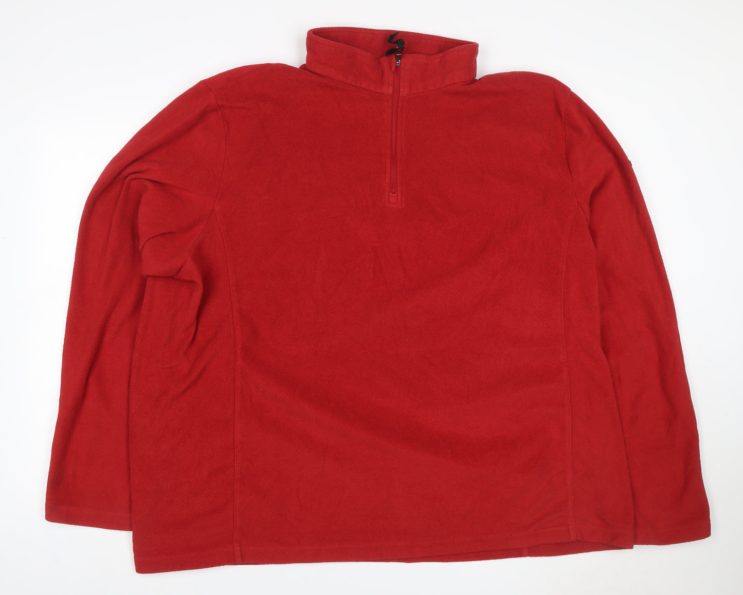 TOG24 Women’s Red 4XL Fleece 1/4 Zip High Neck Sweatshirt