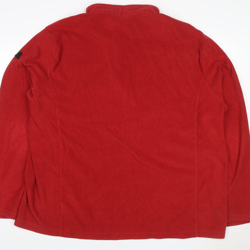 TOG24 Women’s Red 4XL Fleece 1/4 Zip High Neck Sweatshirt