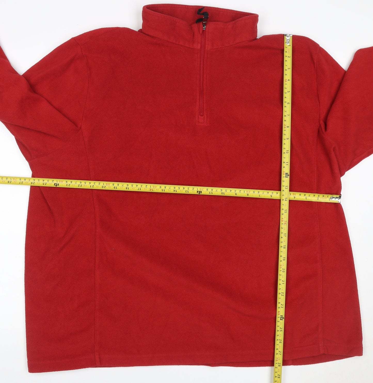 TOG24 Women’s Red 4XL Fleece 1/4 Zip High Neck Sweatshirt
