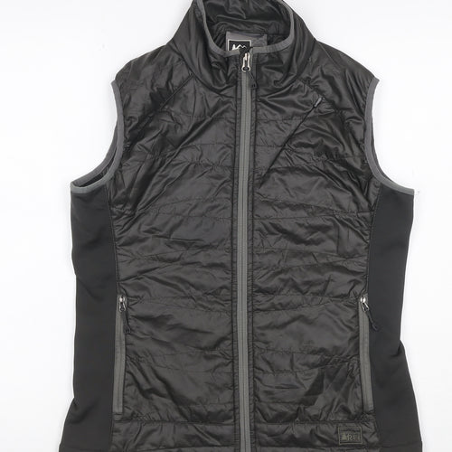 REI Unisex Adults Black M Quilted Puffer Waistcoat Gilet
