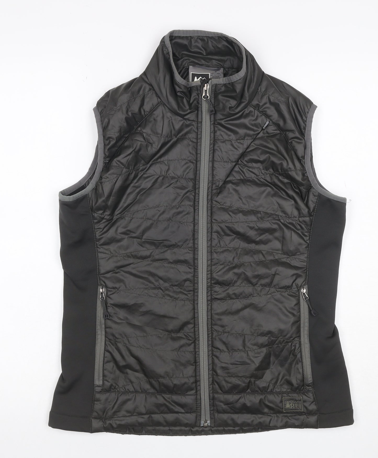 REI Unisex Adults Black M Quilted Puffer Waistcoat Gilet
