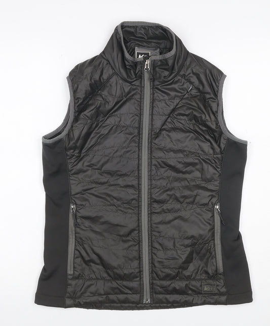 REI Unisex Adults Black M Quilted Puffer Waistcoat Gilet