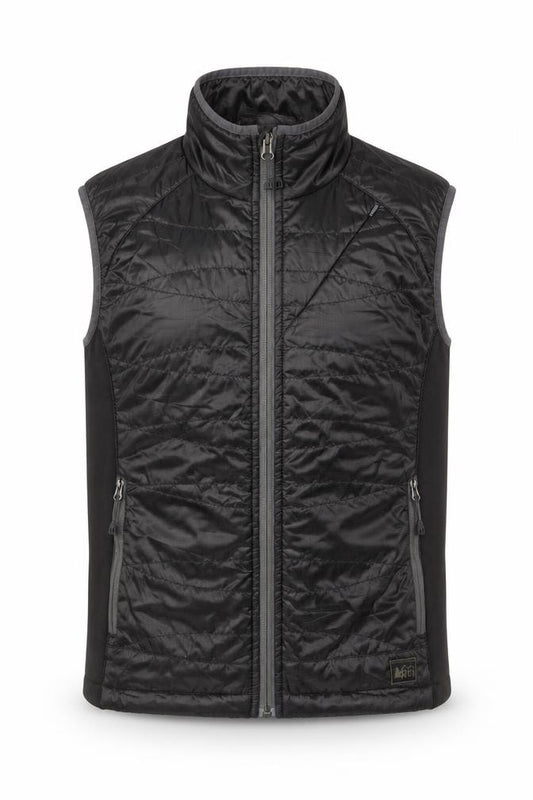 REI Unisex Adults Black M Quilted Puffer Waistcoat Gilet