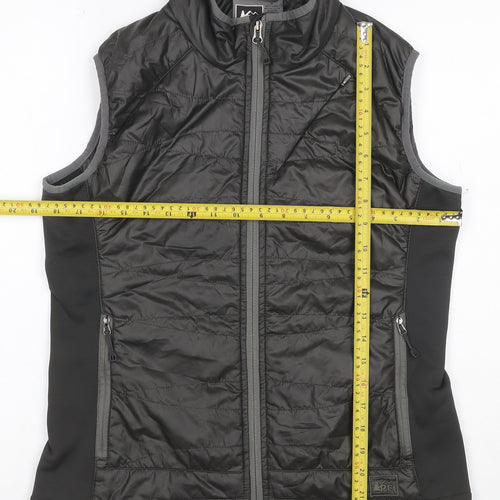 REI Unisex Adults Black M Quilted Puffer Waistcoat Gilet