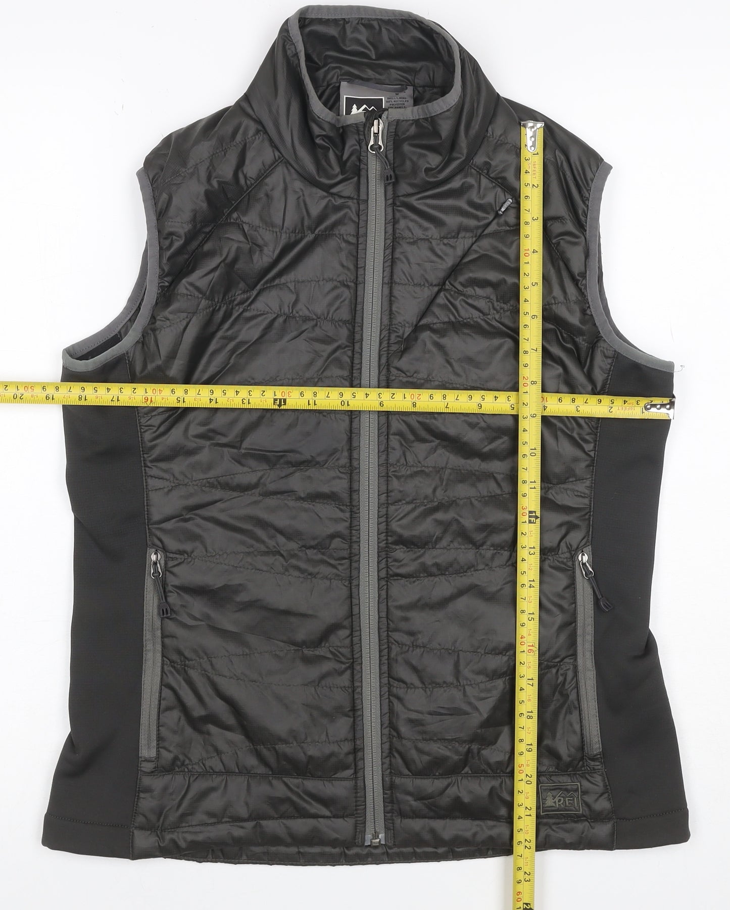 REI Unisex Adults Black M Quilted Puffer Waistcoat Gilet