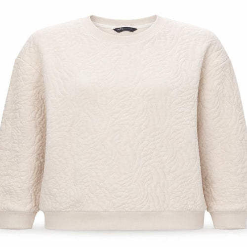 Marks and Spencer Women’s Ivory Quilted Floral Sweatshirt UK 14