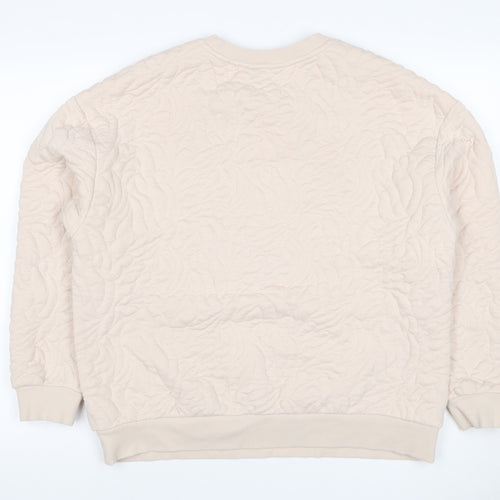 Marks and Spencer Women’s Ivory Quilted Floral Sweatshirt UK 14