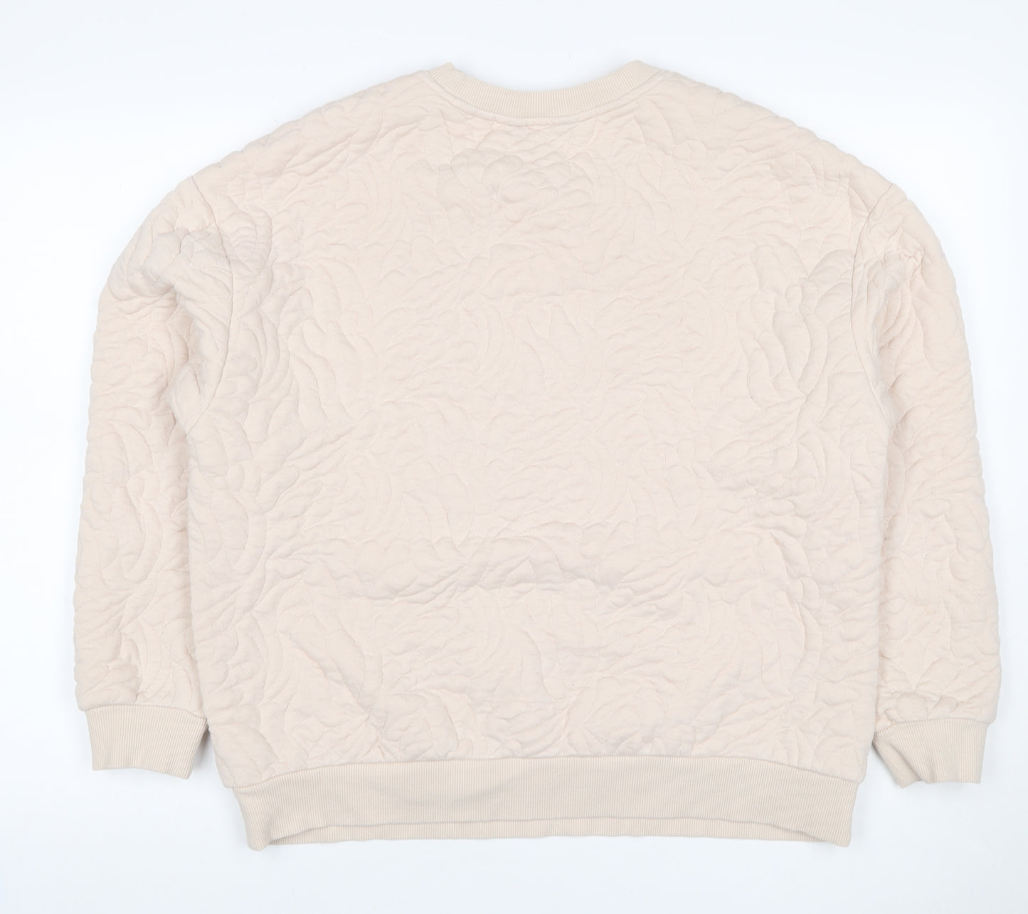 Marks and Spencer Women’s Ivory Quilted Floral Sweatshirt UK 14