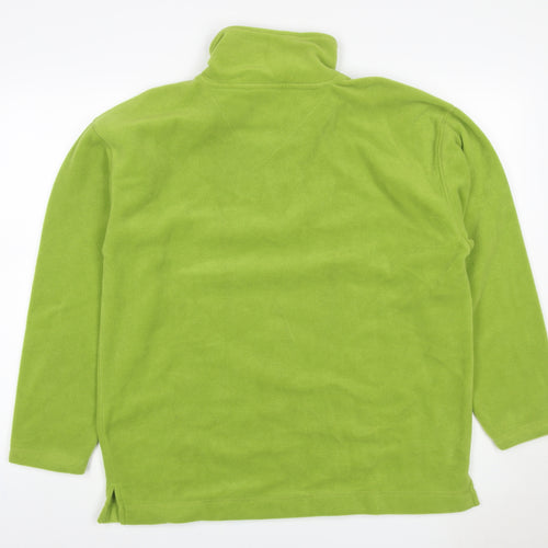 RAID Teens Green UK 16 1/2 Zip Fleece Pullover Sweatshirt
